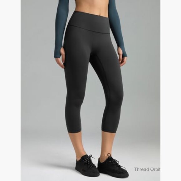 High Waisted Seamless Front Leggings 21" Inseam Yoga Pants - Picture 2 of 5